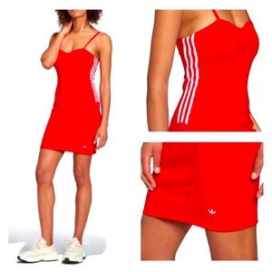 Adidas originals red CORSET DRESS